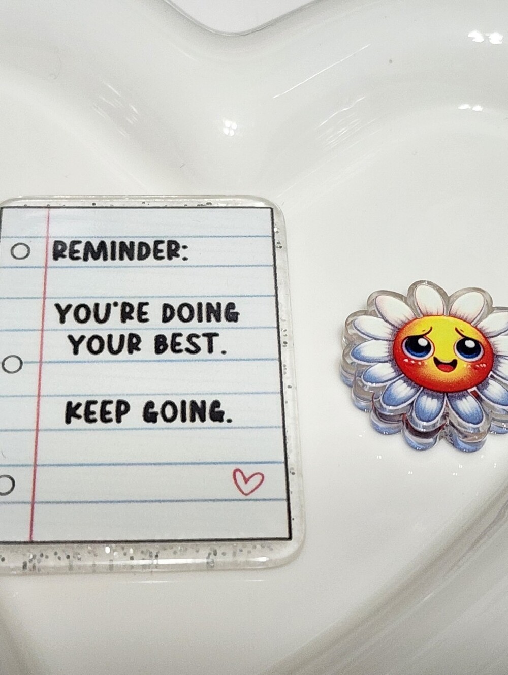 Keep Going Flatback Focal Bead Badge Keychain Crafts Beaded Pen Magnet Bag Clip